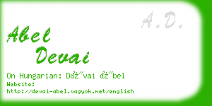 abel devai business card